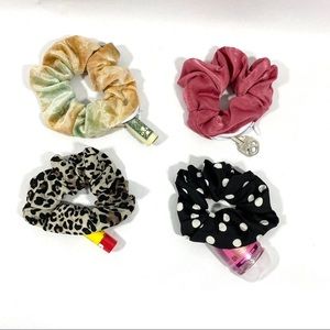 4 pack‎ scrunchie with hidden zipper pocket